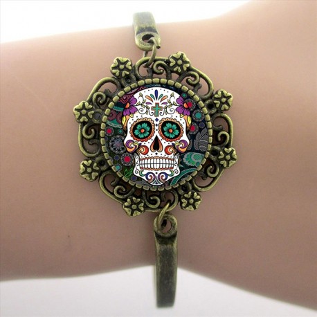 Bracelet Tête de Mort Mexicaine