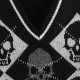 Pull gothique en tricot avec motif tête de mort details
