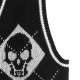 Pull gothique en tricot avec motif tête de mort details tricot