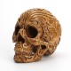 Crâne Grande Tête de mort décoration avec effet Sculpture bois en résine modèle 2