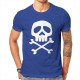 T-shirt de Pirates Jolly rogers à manches courtes et col rond bleu