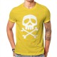 T-shirt de Pirates Jolly rogers à manches courtes et col rond jaune