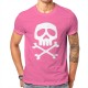 T-shirt de Pirates Jolly rogers à manches courtes et col rond rose
