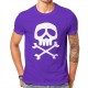 T-shirt de Pirates Jolly rogers à manches courtes et col rond violet