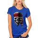 T-shirt de Pirate Jolly rogers à manches courtes et col rond femme bleu