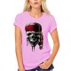 T-shirt de Pirate Jolly rogers à manches courtes et col rond femme rose