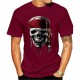 T-shirt de Pirate Jolly rogers à manches courtes et col rond homme burgundy