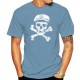 T-shirt de Pirates Vieux Marin Pirate à manches courtes et col rond Homme bleu ciel