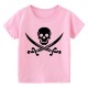 T-shirt de Pirates enfant à manches couartes et col rond pour fille modele 2