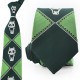 Cravate tête de mort pour homme motif crâne d'animé - modèle vert