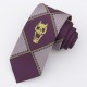 Cravate tête de mort pour homme motif crâne d'animé - modèle violet