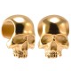 Bouchons extensseurs d'oreilles tête de mort design - 2 pièces modele or