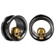 Bouchons extensseurs d'oreilles tête de mort en acier inoxydable noir et or - 8-25mm artcle