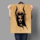 Poster tête de mort amie du diable hérétique ou sorcière - modèle 3
