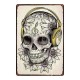 Plaque métal tête de mort avec crâne Santa Muerte - modèle 19