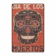 Plaque métal tête de mort avec crâne Mexicain Jour des morts - modèle 19