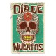 Plaque métal avec crâne Mexicain Jour des morts - modèle 19