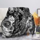 Plaid tête de mort Santa Muerte colorés et design - modèle 15