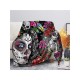 Plaid tête de mort Santa Muerte colorés et design - modèle 16