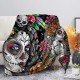 Plaid tête de mort Santa Muerte colorés et design - modèle 21
