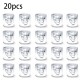 Lot de 4 à 30 tasses transparentes avec tête de mort - 25ML - lot 20 pièces