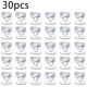 Lot de 4 à 30 tasses transparentes avec tête de mort - 25ML - lot 30 pièces