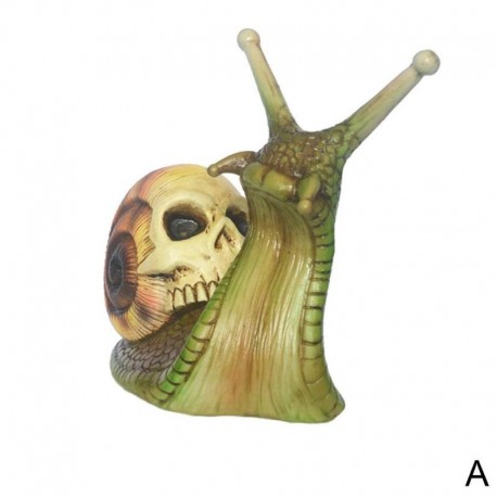 Sculpture gothique de crâne d'escargot - 3 couleurs au choix - modèle 1 