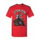 T-shirt Tête de mort Biker - Les VRAIS Motards - ORIGINAL Biker couleur rouge