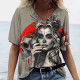 T-shirt Tête de mort Santa Murte pour femmes - Nombreux modèles disponibles modèle 4