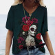 T-shirt Tête de mort Santa Murte pour femmes - Nombreux modèles disponibles modèle 10