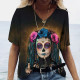 T-shirt Tête de mort Santa Murte pour femmes - Nombreux modèles disponibles modèle 20