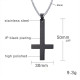 Croix anti christ en acier inoxydable avec collier metal détails