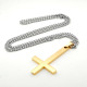 Croix anti christ en acier inoxydable avec collier metal détails chaine cou