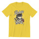 T-shirt Tête de mort Rockabilly never dies - couleur jaune