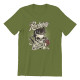 T-shirt Tête de mort Rockabilly never dies - couleur vert kaki