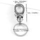 dimensions Porte-clés avec fermoir mousqueton en forme de crâne 3 modèles