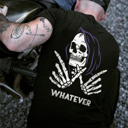 T-shirt Tête de mort "Whatever"