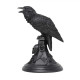 magnifique statue gothique Bougeoir Corbeau Noir Gothique Rétro