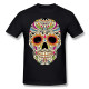 T-shirt crâne animé 6 couleurs - couleur noir